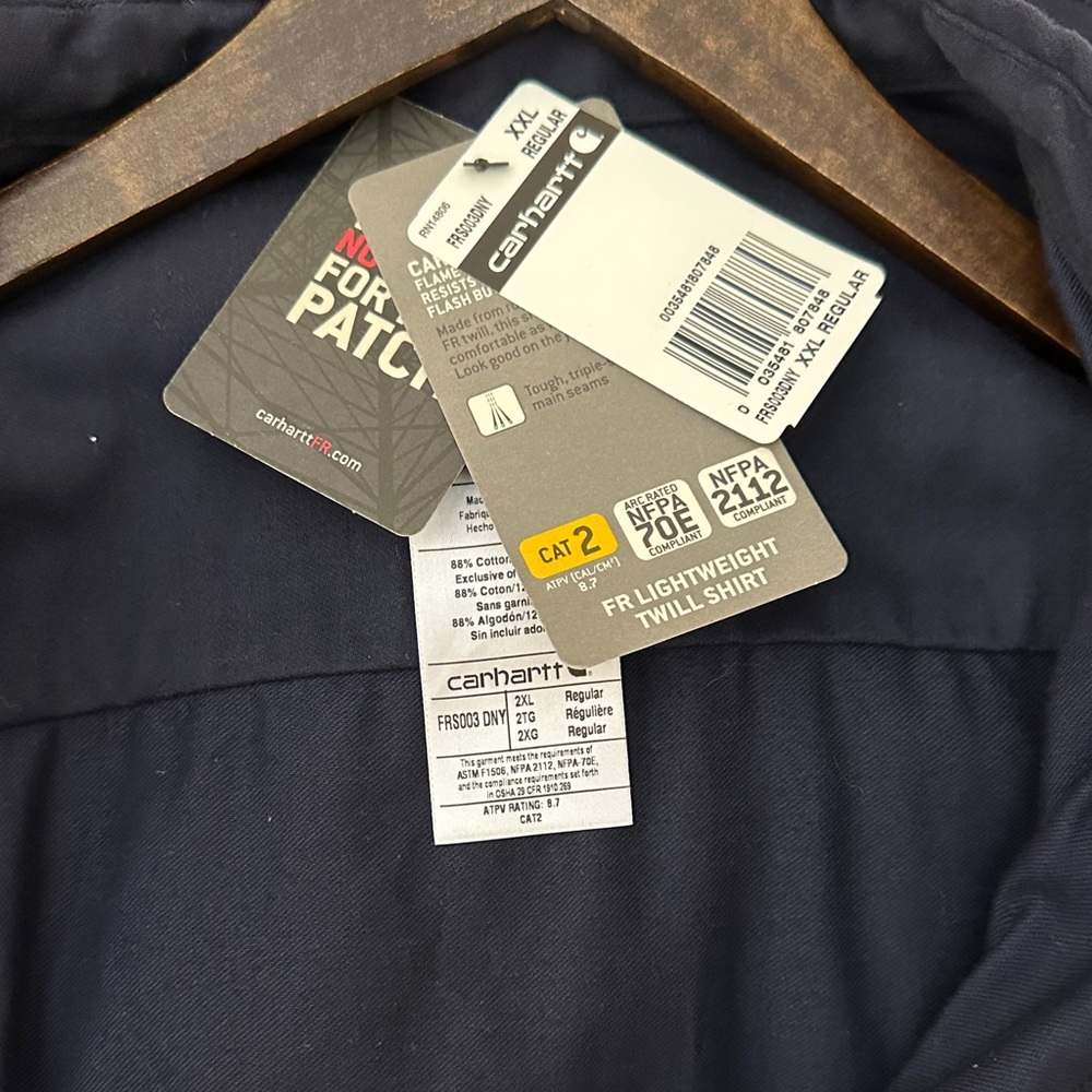 Carhartt Dark Blue Work Shirt - Picture 4 of 4